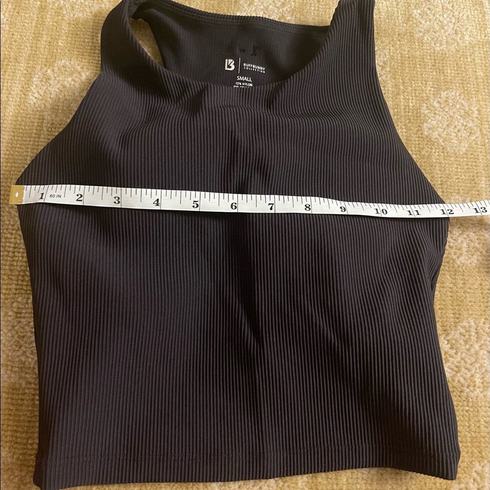 BuffBunny Crossroads ribbed crop top black small